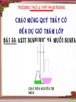 Bai 33  Axit sunfuric va Muoi Sunfat