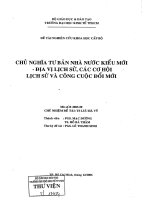 Chủ nghĩa tư bản nhà nước kiểu mới - địa vị lịch sử, các cơ hội lịch sử và công cuộc đổi mới
