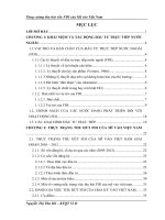 báo cáo thực tập Tăng cường thu hút vốn đầu tư FDI của Mỹ vào Việt Nam