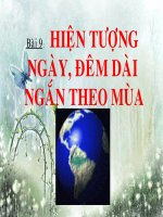 hiện tượng ngày đêm dài ngắn khác nhau theo mùa