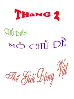 giáo án tháng 2 chủ đề động vật