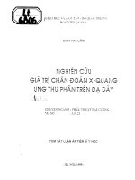 nghiên cứu giá trị chuẩn đoán x quang ung thư phần trên dạ dày