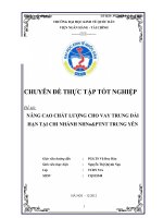 luận văn quản trị chất lượng   ''Nâng cao chất lượng cho vay trung và dài hạn tại Chi nhánh NHNo&PTNT Trung Yên''