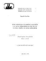 tính chính quy của không gian mầm các hàm chỉnh hình giá trị véc tơ và thác triêng các hàm chỉnh hình