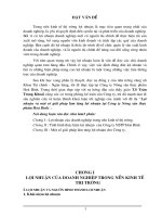 luận văn quản trị chất lượng    Lợi nhuận và một số giải pháp làm tăng lợi nhuận tại Công ty Nông sản thực phẩm Hoà Bình