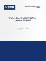 Dự báo kinh tế - xã hội Việt Nam giai đoạn 2016-2020