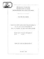 nâng cao chất lượng phân tích các đồng vị 15N 18O 2D và một số nghuyên tố phục vụ nghiên cứu khoa học nông nghiệp