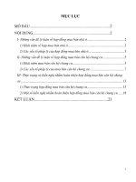 Đề tài thảo luận  Hợp đồng mua bán căn hộ chung cư - Một số vấn đề lý luận và thực tiễn