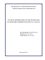 Tiểu luận môn biểu diễn tri thức và suy luận ỨNG DỤNG MÔ HÌNH COKB VÀO VIỆC HỖ TRỢ CÔNG TÁC KHÁM, ĐIỀU TRỊ BỆNH NGOẠI TRÚ CỦA Y, BÁC SĨ