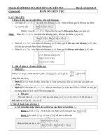 Chủ đề: HÀM SỐ LIÊN TỤC