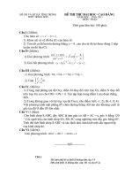 ĐỀ THI THỬ HAY- CÓ Đ.A