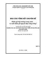 Đánh giá thị trường trong nước và xuất khẩu gỗ nguyên liệu rừng trồng