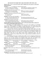 thi thử TN THPT môn tiếng Anh
