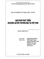 Giải pháp phát triển nhượng quyền thương mại tại Việt Nam