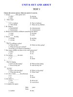 Bài tập tiếng Anh lớp 6 (Bài 8)