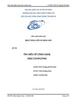 Tiểu luận môn điện toán lưới và đám mây TÌM HIỂU VỀ CÔNG NGHỆ GRID COMPUTING