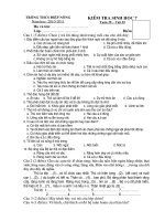 Kiểm tra sinh 7 - Giữa kì 2 nam 2010 - 2011