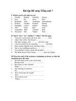 Bài tập bổ sung chuẩn bị thi học kỳ II