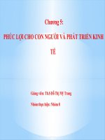phúc lợi cho con người và phát triển kinh tế