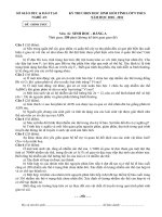 de thi hsg gioi sinh nghe an nam 2011 hot