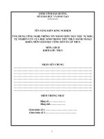 Ứng dụng CNTT nhằm thúc đẩy việc tự học, tự nghiên cứu của học sinh