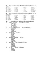 Bài kiểm tra 45 phút TA 8