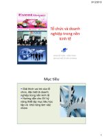 Tổ chức và doanh nghiệp trong nền kinh tế