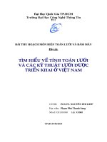 TÌM HIỂU VỀ TÍNH TOÁN LƯỚI VÀ CÁC KỸ THUẬT LƯỚI ĐƯỢC TRIỂN KHAI Ở VIỆT NAM