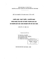 Chiến lược phát triển chuyển giao công nghệ của một số nước trong khu vực và những bài học kinh nghiệm đối với Việt Nam