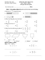 đề kiểm tra giữa học kỳ II-toán 4