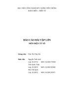 Báo cáo bài tập lớn môn Điện tử số nhằm thiết kế mạch bơm nước cho 1 tháp nước có ba mức nước sử dụng hai máy bơm.