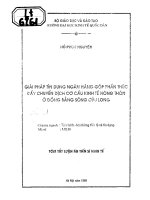 giải pháp tín dụng ngân hàng góp phần thúc đẩy chuyển dịch cơ cấu kinh tế nông thôn ở đồng bằng sông cửu long
