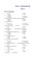 Bài tập tiếng Anh lớp 6 (Bài 7)