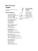 Tài liệu How to learn English