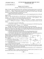 De va dap an Vat ly 9 tinh Nghe An nam 2001-2011