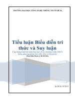 Tiểu luận môn biểu diễn tri thức và suy luận Ứng dụng Giải bài toán hóa học vô cơ chương trình THCS bằng phương pháp Suy diễn tiến có Heuristic