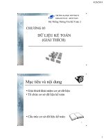 Chương 3 Dữ liệu kế toán (Môn Hệ thống thông tin kế toán 2)