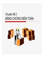 Chuyên đề 2 Bằng chứng kiểm toán đặc biệt (Môn kiểm Toán 2)