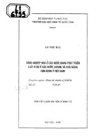 công nghiệp hóa ở các nước đang phát triển và khă năng vận dụng ở việt nam