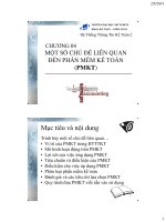 Chương 4 Một số chủ đề liên quan đến phần mềm kế toán (Môn Hệ thống thông tin kế toán 2)