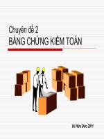 Chuyên đề 2 Bằng chứng kiểm toán (Môn Kiểm toán 2)