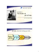 Chương 3 Tài khoản và ghi sổ kép