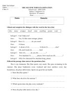 ENGLISH 6 -KT HK II (2009-2010)