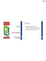 Chương 2 Lập các sổ nhật ký (Môn Hệ thống thông tin kế toán 1)