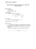 Đề thi - đáp án kỳ thi hsg trường 2010-2011