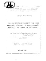 hoàn thiện nội dung phân tích hoạt động tài chính của các doanh nghiệp sản suất liên doanh với nước ngoài