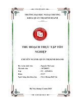 luận văn quản trị nhân lực Giải pháp hoàn thiện công tác quản trị nguồn nhân lực tại khách sạn Grand Plaza Hà Nội