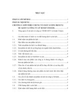 luận văn quản trị chất lượng   Giải pháp nâng cao chất lượng sản phẩm dịch vụ du lịch của Công ty TNHH MTV lữ hành Vitours