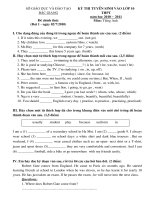 2 đề thi vào lớp 10 (hay)