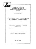 một số hiệu ứng động  và các tính chất quang âm điện tử trong bán dẫn
